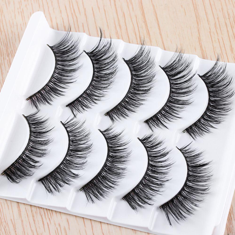 Fashion Multilayer Glam Wispy Fluffy False Eyelashes Natural Long Thick Cross Extension Tools