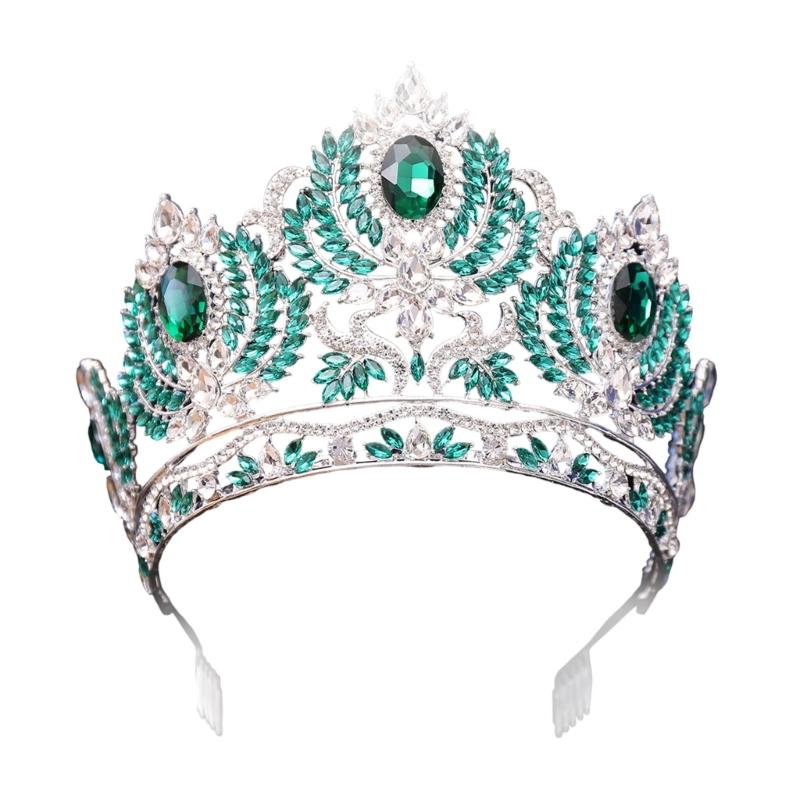 Couronnes en cristal élégantes avec peigne pour femmes, magnifiques tiares de princesse pour anniversaire et célébration spéciale
