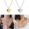 Y2K Aesthetic Chunky Heart Choker Necklace for Women Summer  Teen Girls 3D Peach Pendant Necklace Copper Clavicle Chain