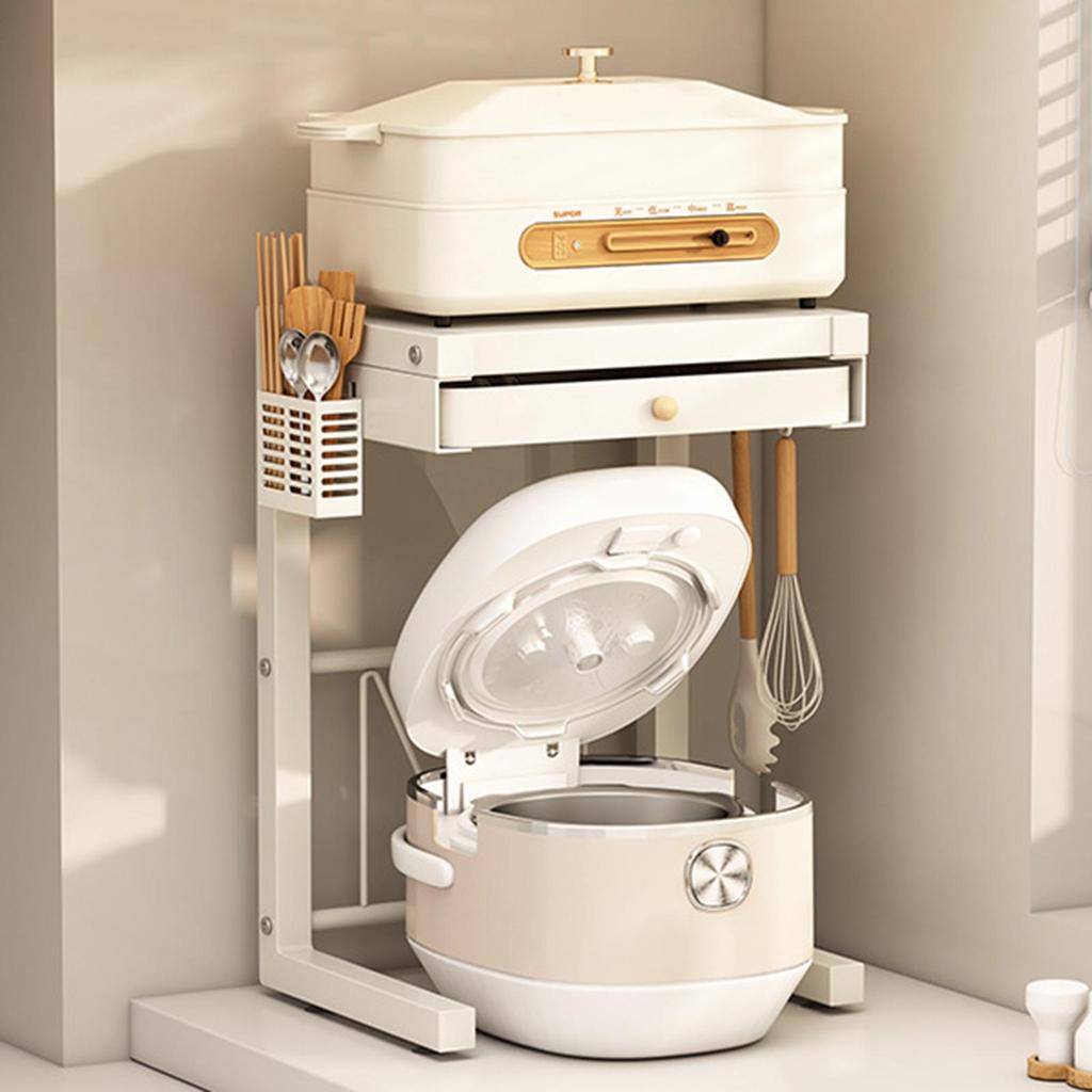 Air Fryer Metal Storage Rack Countertop Organizer over Microwave Shelf Drawers