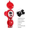 Universal Motorcycle USB Charger Socket Power Supply Port for Mobile Phone Waterproof Red