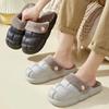 2025 Newest Waterproof Cotton Slippers Men Winter Warm Shoes Thick Sole Anti-slip Couples Indoor Street Slipper Unisex