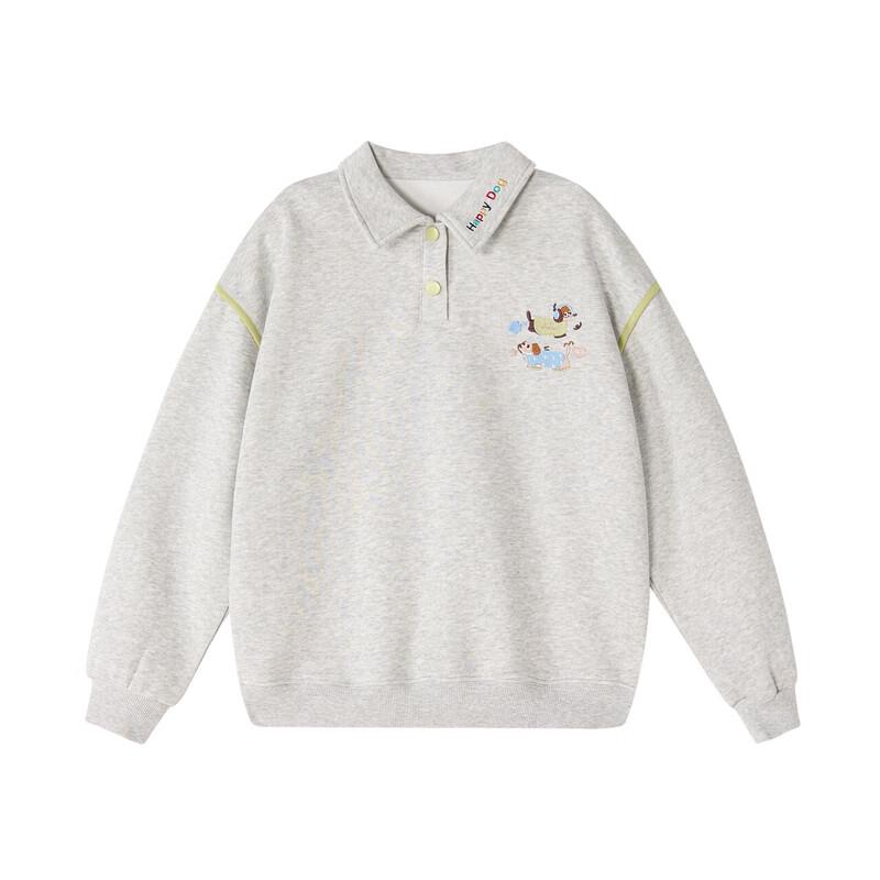 Deesha Girls' Color-Block Embroidered Polo Sweatshirt