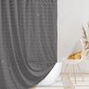 Waterproof Tassel Lace Shower Curtain with Floral Design