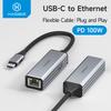 Hagibis USB C To Ethernet Adapter Type-C (Thunderbolt 3/4) To RJ45 Gigabit/2.5G Ethernet Network Hub for MacBook Pro/Air iPhone