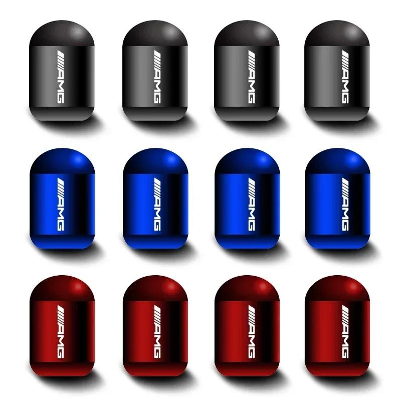 KLQVI1 4pcs for Mercedes benz AMG W212 W205 GLA GLC CLS GLK W213 W202 W211 W176 W210 Car Wheel Tire Valve Covers Auto Accessories