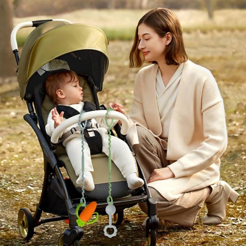 Masticaglio in Silicone per Alimenti, Portabicchiere, Giocattolo Cattura, Cinghia Portabicchieri per Passeggino, Seggiolone, Seggiolino Auto