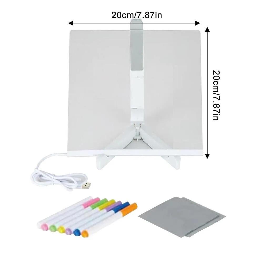 LED Drawing Board, Children's Light Board, Reusable Graffiti Board, Acrylic Writing Board, Educational Drawing Toys, Fluorescent Drawing Board