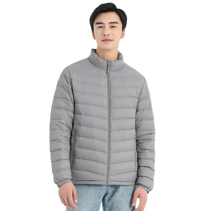 Men's 2024 Autumn/Winter High-End Casual Lightweight Down Jacket with Stand-Up Collar