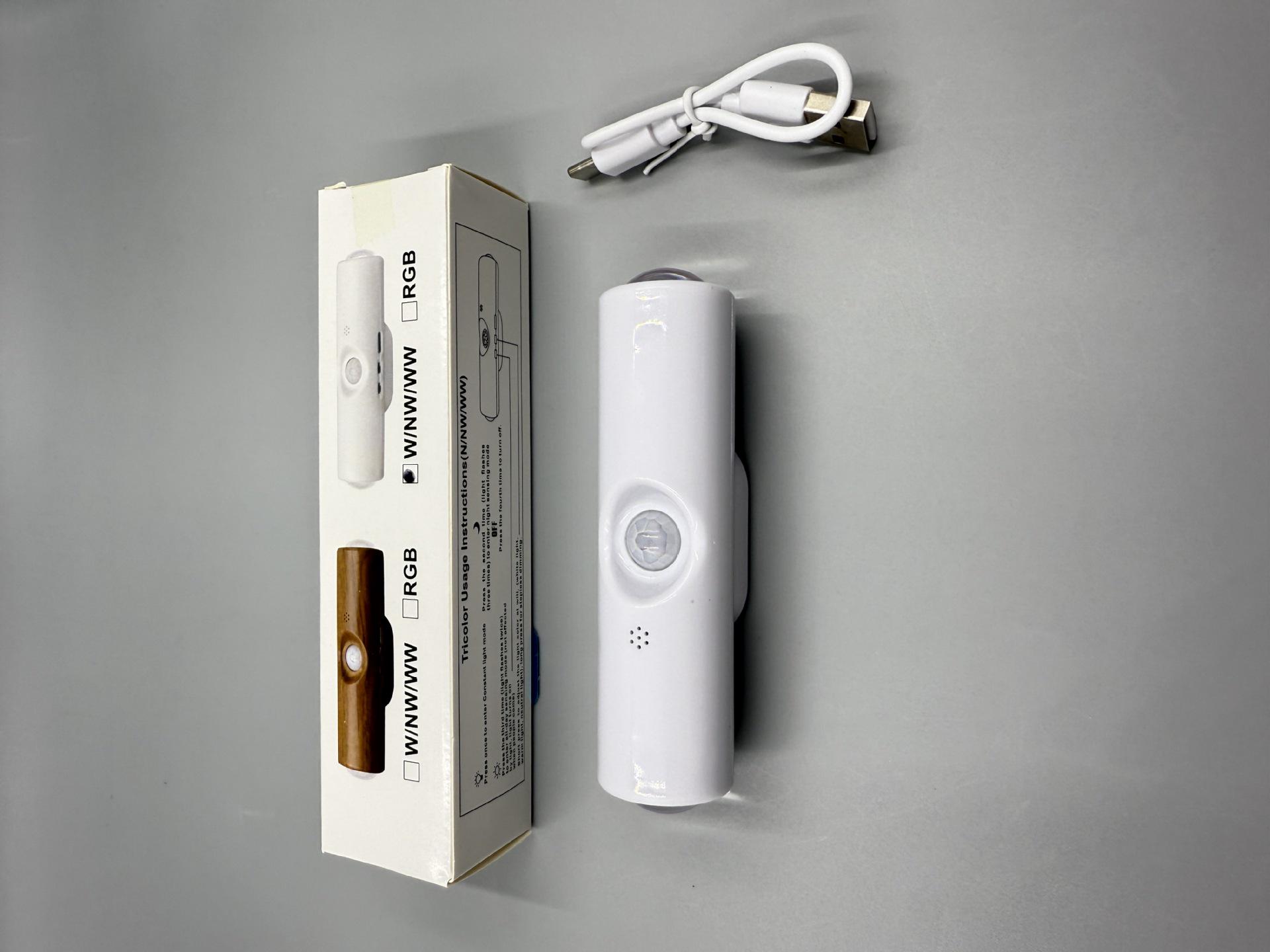 

Перезаряжаемый настенный светильник: Беспроводная прикроватная лампа с датчиком движения и цветным градиентом для спален и коридоров 1W