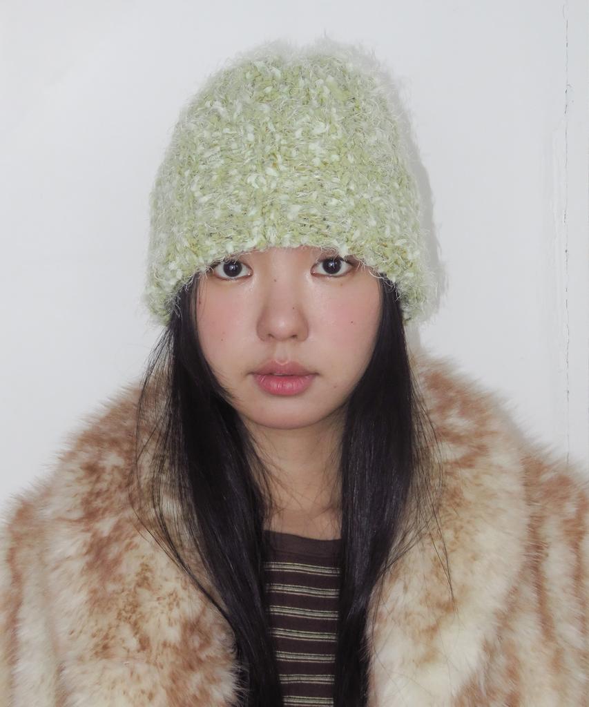 FUNFROMFUN Popcorn Knit Beanie, Moss Green