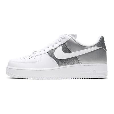 Air Force 1 Low 07 Weiß Metallic Silber Damen-Sneaker DD6629-100