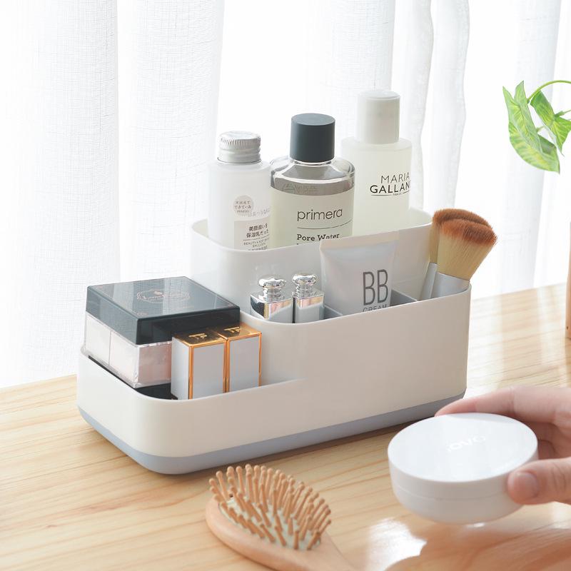 

Creative Divided Plastic Desktop Storage Box for Cosmetics and Home Supplies K204