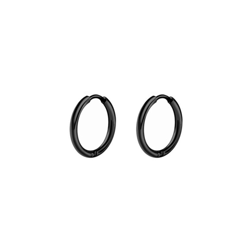 48 PCs European and American Stainless Steel Black Cross Stud Earrings