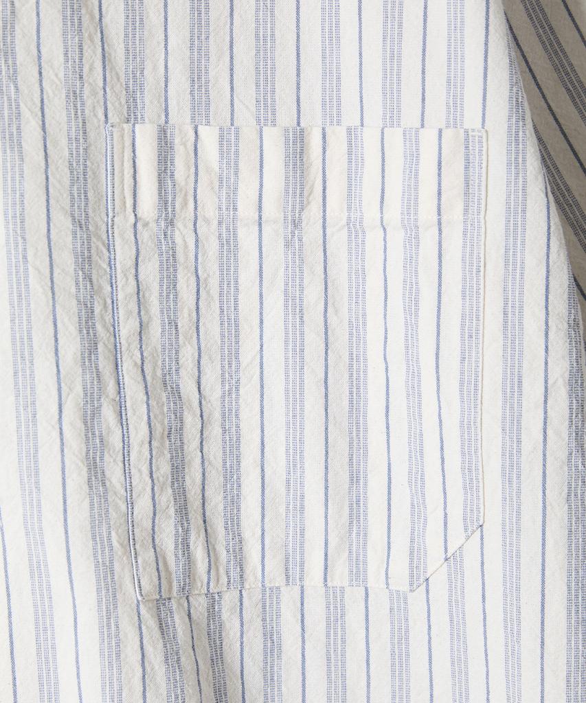 Holliseon Joshua Chambray Stripe Shirt Ecru