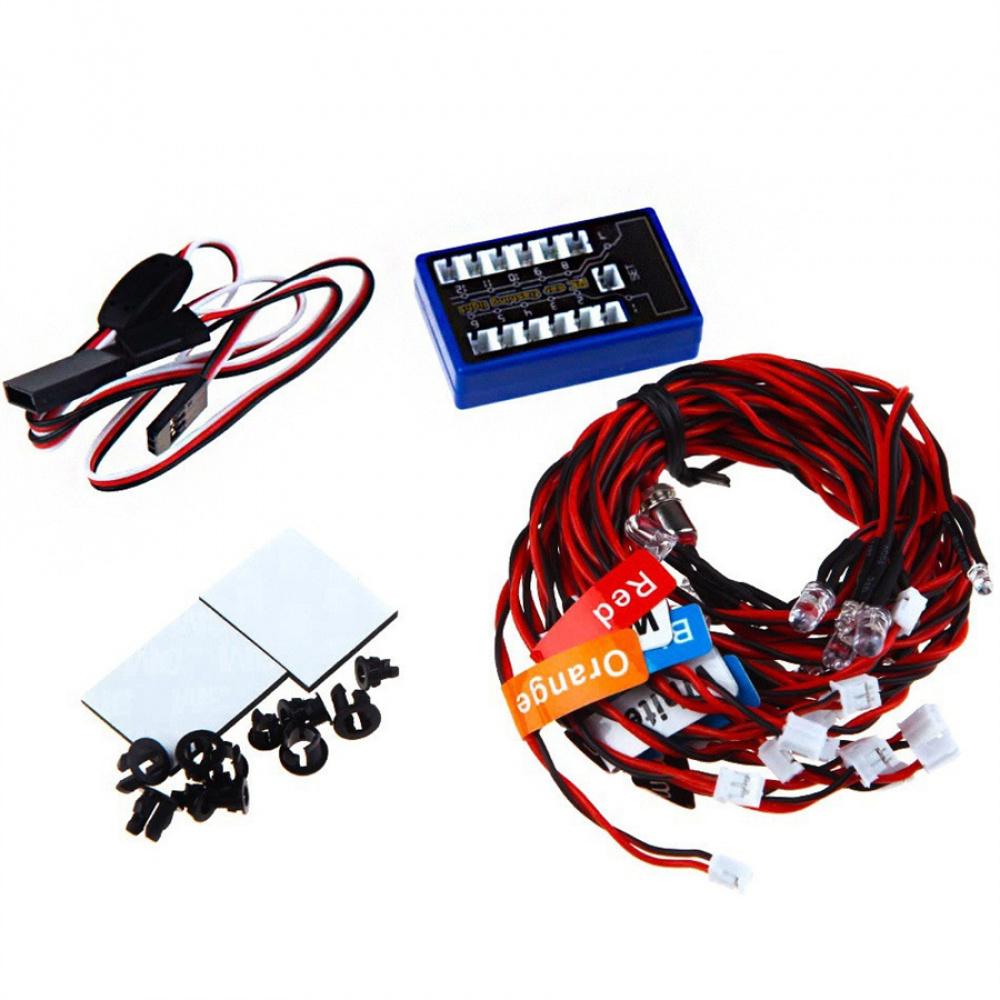 12LED Lighting Kit Simulation Flash Light Steering Brake for RC Car 1/10 1/8 HSP