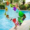 1pz Telo da Spiaggia SS-Sprunki Incredibox, Telo da Bagno con Personaggio dei Cartoni Animati Colorato, Morbido Telo da Piscina in Microfibra per Bambini e Fan, Estate
