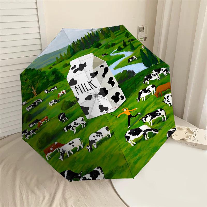 

1PC Milk CartonUmbrella-8-Rib Reinforced, Automatic Open, Lightweight & Durable, Cute Fashion Accessory for Outdoor-P146