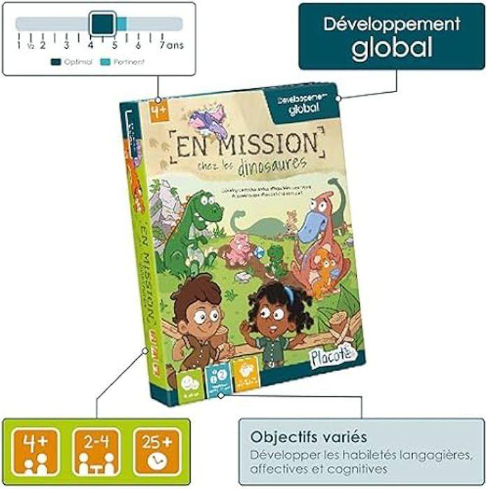 Jeu de société - PLACOTE - En mission chez les dinosaures - Multi-color - 2 joueurs ou plus - 4 ans et plus