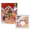 3D Cartoon Christmas Greeting Cards Multicolor 3D Christmas Card  Christmas Season