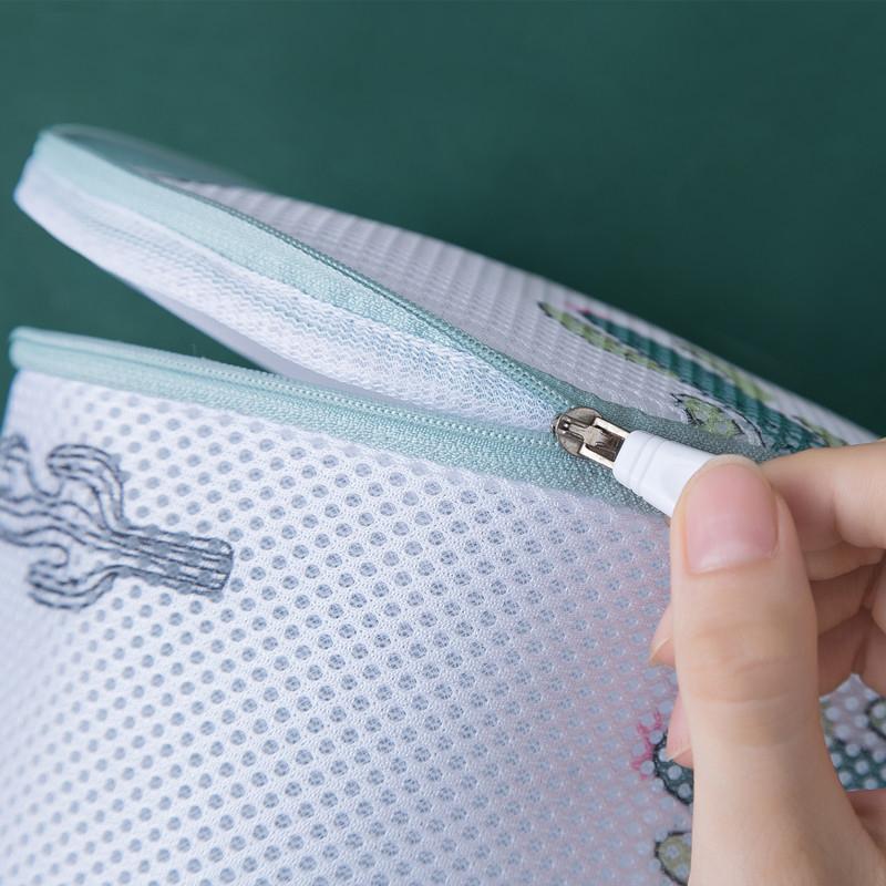 Printed Bra Laundry Bag Thicken Fabric Bra Cylinder Storage Bag Fixed Bra Protection Washing Bag
