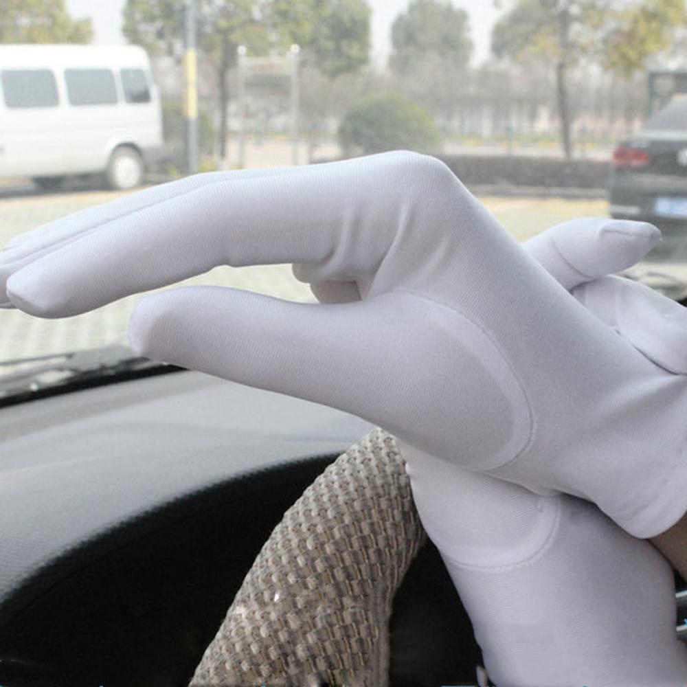 Women Men Pure Color Elastic Spandex Summer Anti-UV Sun Protection Etiquette Gloves Driving Gloves