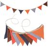 10 Drapeaux 2,6M Fanions en Jute Décoration de Fête de Mariage Banderoles Vintage Accessoire Photo Guirlande pour Maison Baby Shower Carnaval
