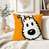 art dog comic soft pillowcase cute t-t-T-Tin-tinES-S-S fun Sofa Home S-S-SnowyS Living Room Decor bed hogar pillowcover gift