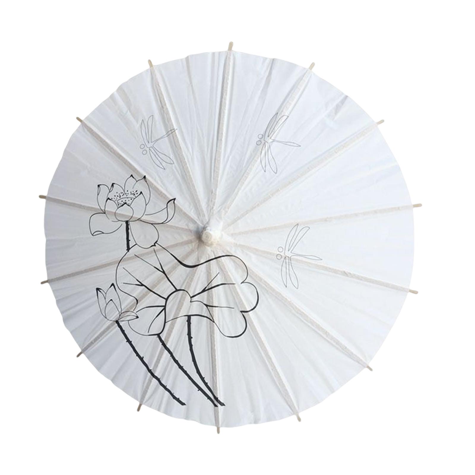 

Paper Umbrella Japanese Chinese Photography Props Parasol for DIY Painting