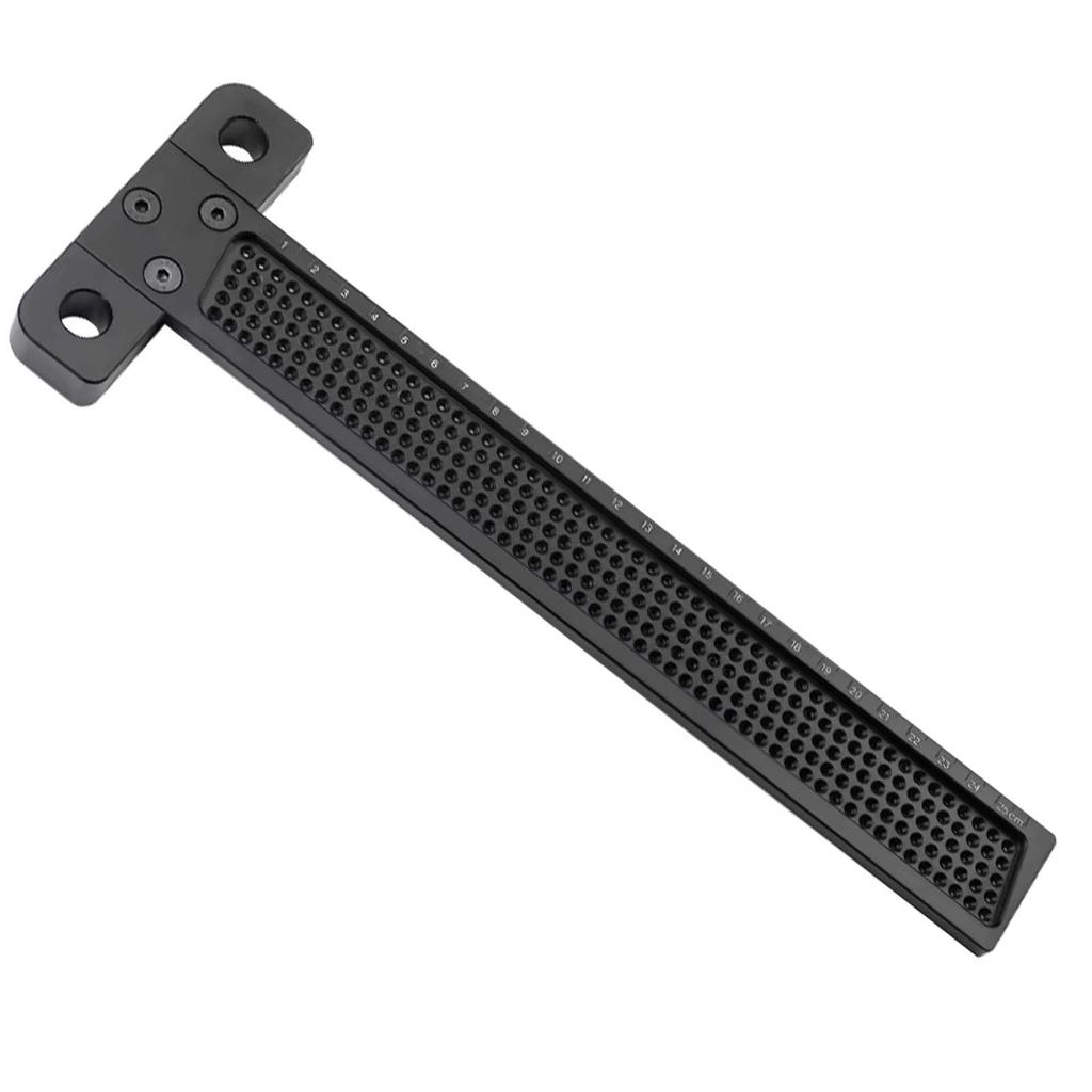 Woodworking Positioning Measuring Scriber, Aluminum Alloy Carpentry Squares Hole Scribing Ruler