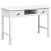 Day and Night - Day and Night Solid Paulownia Wood White Desk 108x45x76 Cm
