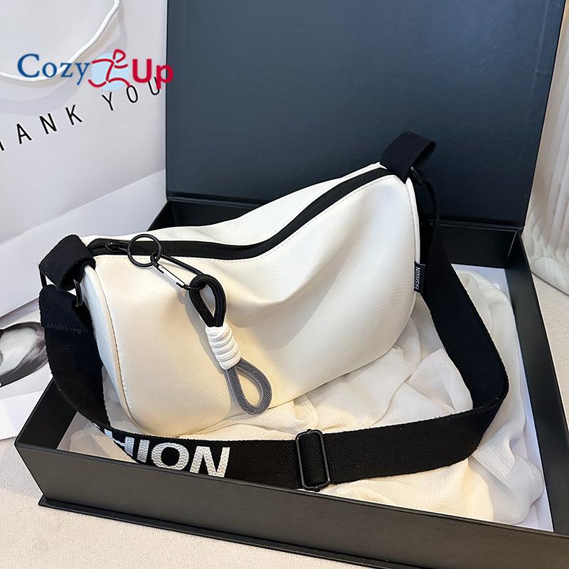 

Нейлоновая холщовая сумка большой емкости Cozy Up Leisure, женская сумка через плечо, универсальная сумка-подушка через плечо с широким ремешком 27cm * 9cm * 19cm бежевый