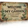 Vintage Metal Garden Sign Welcome To My Wall Art Outdoor Decor