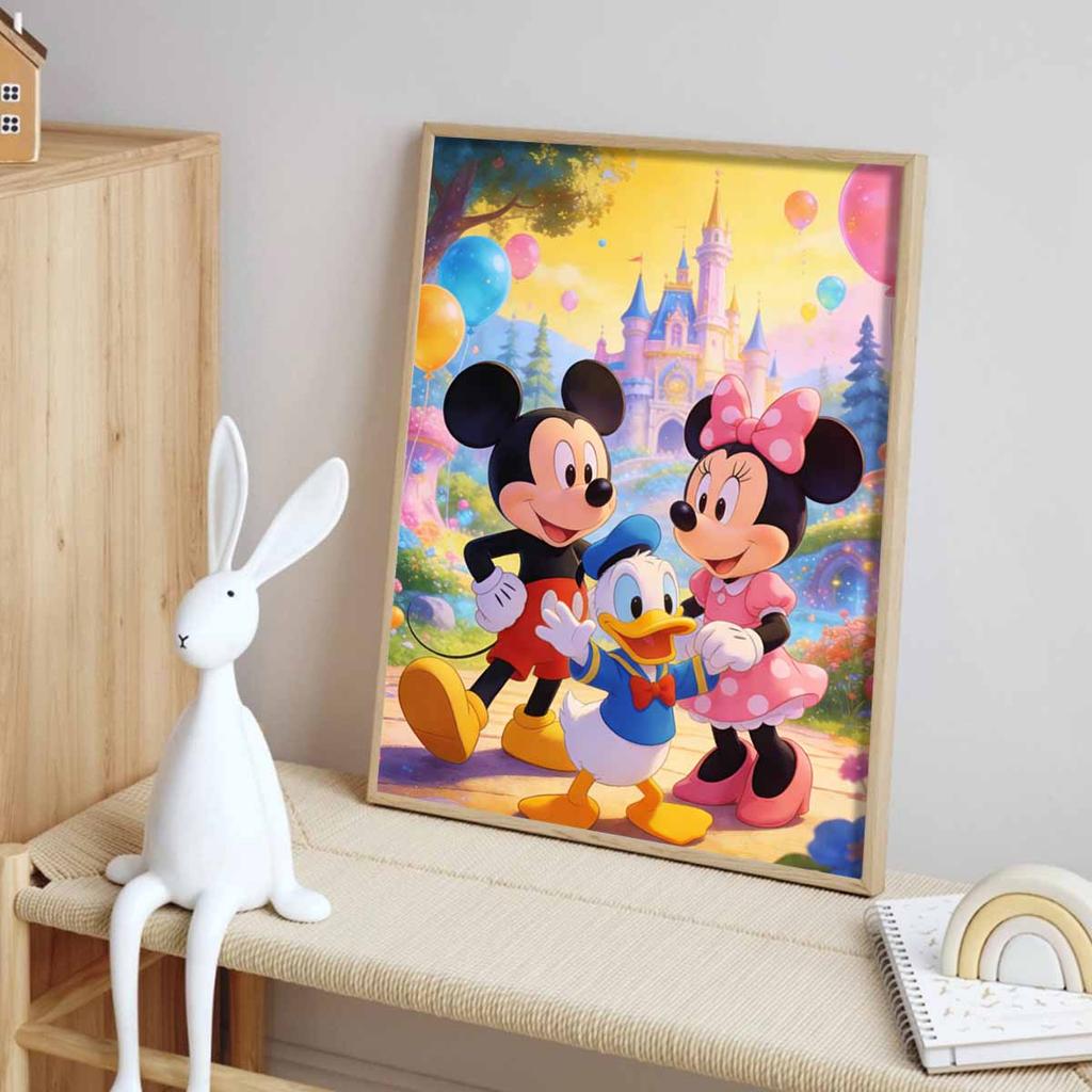 Disney Mickey Minnie Donald Duck castle balloon diamond painting handmade diy mosaic art painting kit home decoration