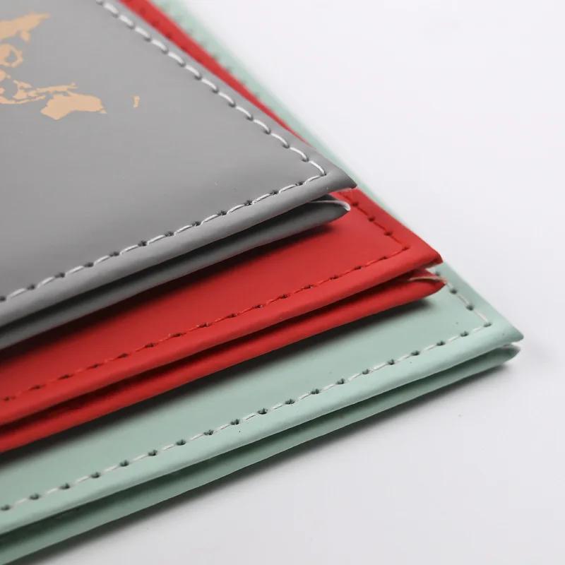 Leather passport holder Business travel document bag Passport cover Men's and women's passport carrying bag PU card holder
