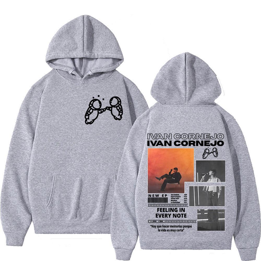 Singer Ivan Cornejo Mirada 2025 Tour Graphic Hoodie Unisex Vintage Fashion Hip Hop Punk Sweatshirts Men Gothic Pullover Hoodies