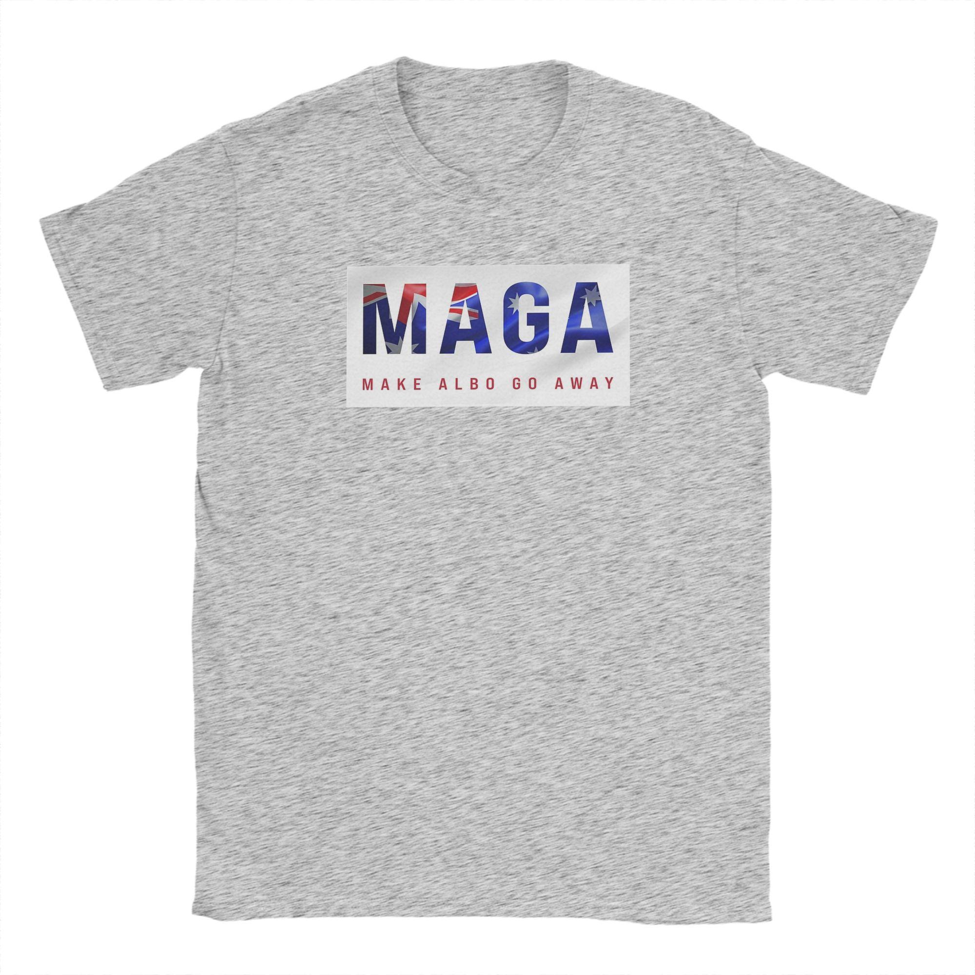 

MAGA Make Albo Go Away TShirt for Men Vintage Pure Cotton Tees O Neck Short Sleeve T Shirts Big Size Clothes L