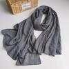 Cotton And Linen Solid Color Thickened Scarf Oversized Soft Women'S Shawl Warm Korean Version Of Fashion Silk Scarf