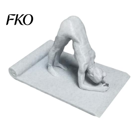 Elegant Desktop Sculpture Yoga Shape Phone Stand, Creative Sculpture, Imitation Stone Frosted Decor Texture Decorative Ornament, for Desk And Bedside