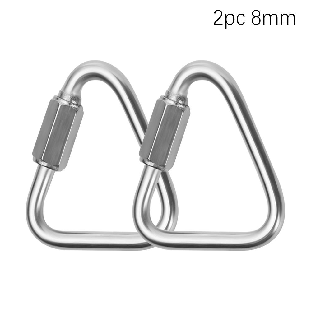 Screw Lock Accessories Triangle Carabiner Keychain Snap Clip Hanging Hook Kettle Buckle Chain
