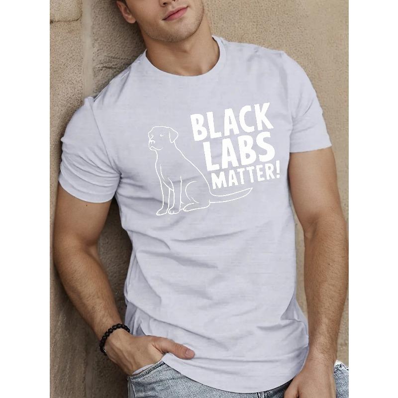 

European sizes Black Labs Matter Men s Casual Short Sleeve T-Shirt - Breathable, Crew Neck, Summer Tee with Geometric Print 4XL білий