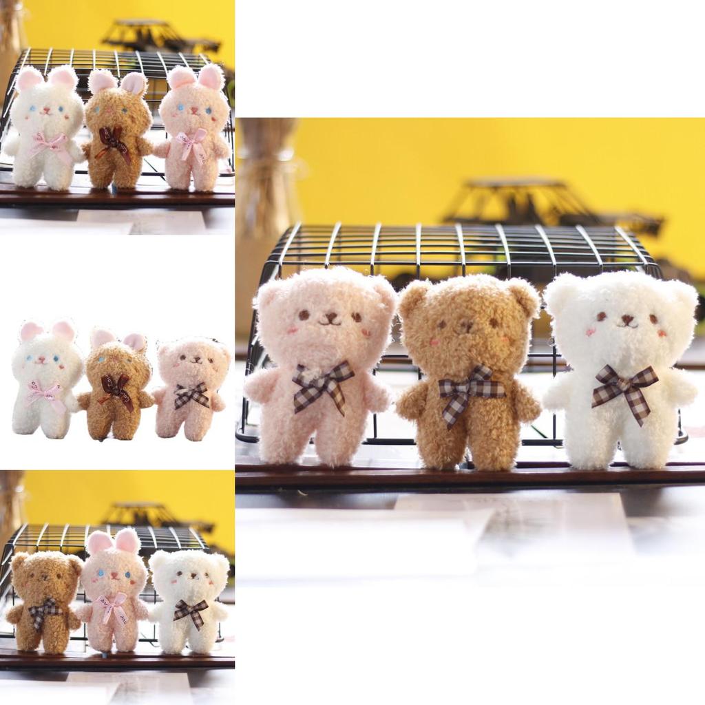 Adorable Teddy Bear Plush Keychain Cute Stuffed Animal Bag Accessory 10cm