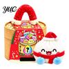Stuffed Food Plushie Christmas Dumpling Toy with Steamer, Plush Steamed Bun Squeeze Toy, Stress Relief Giant Decoration for Home and Office