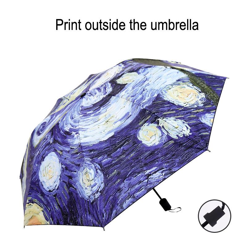 

Картина маслом, зонтик для женщин, бренд «Звездная ночь», Paraguas, креативное искусство, зонтик от солнца, женские зонтики от солнца и дождя