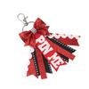 2Pcs Pin Me Cheer Keychain Sport Glitter Beautiful Team Keyfob with Bows Bag Decoration