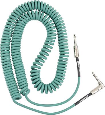 Fender Contour™ 30' Coiled Cable, Sherwood Green, 9.1m (for Guitars and Basses)