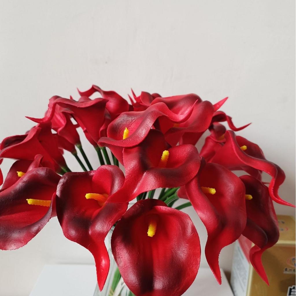 Simulation Bouquet Mini Pu Calla Lily Wedding Home Decoration Flower Ornament Photography Prop Fake Flower