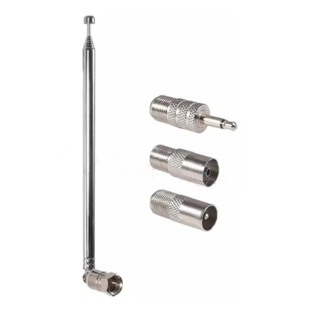 FM Radio Antenna Indoor FM Telescopic Antenna 75 Ohm F Type Male Plug Connector Adapter Table Top Radio HiFi Stereo Receiver