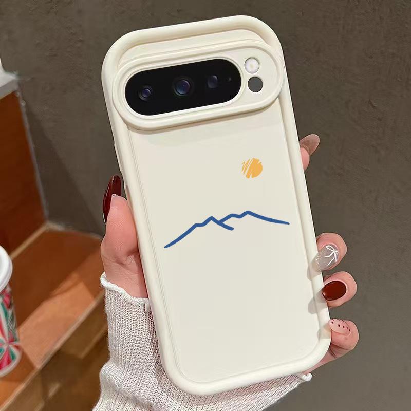 Simple Sun Mountain Google Pixel 8/8A 9Pro 7Pro Drop-Proof Phone Case for Couples