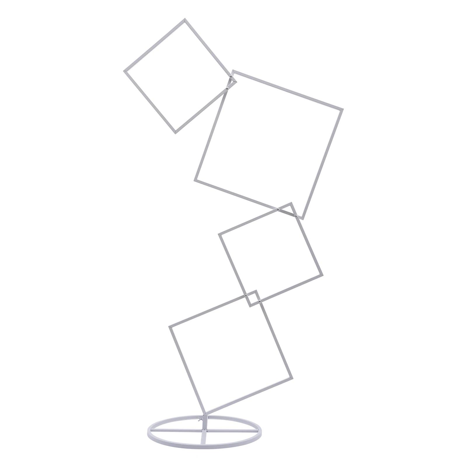 

White Metal Square Pillar Flower Stand - 4-Tier for Elegant Wedding Decorations белый